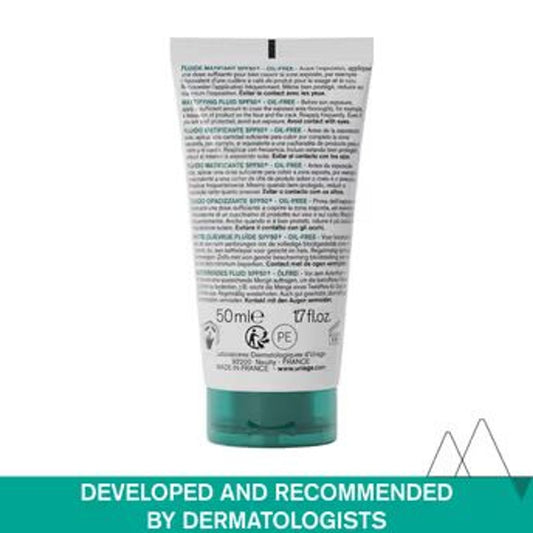Uriage Hyseac Mattifying Fluid SPF50+ Light & Matt Texture Combination Oily Skin Dermat Recommended