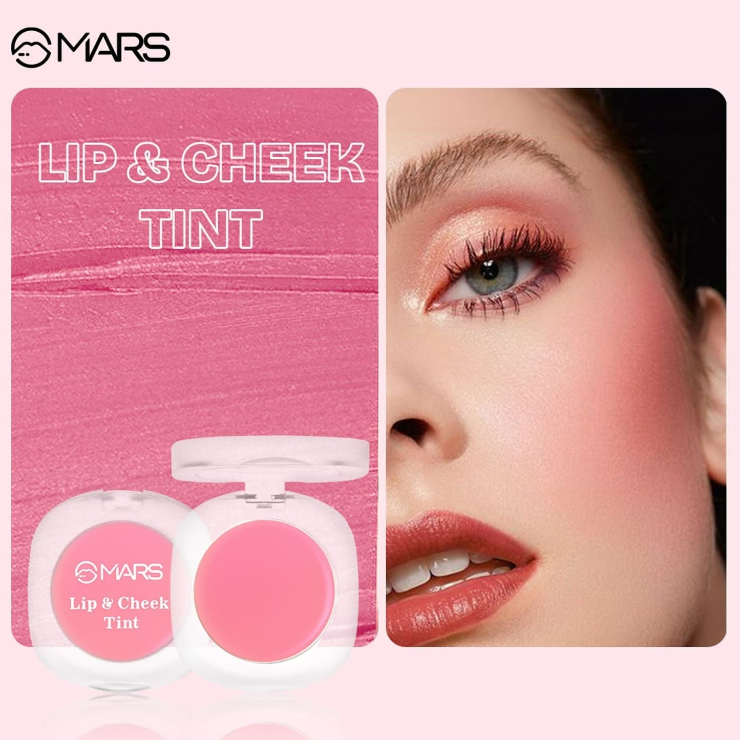 MARS Cosmetics Lip & Cheek Tint for Bold Pop Color - 05-Pastel Pink