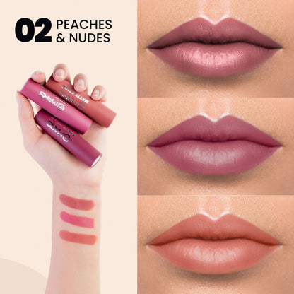 MARS Cosmetics Matte Lipsticks Box - 02 Peaches and Nudes
