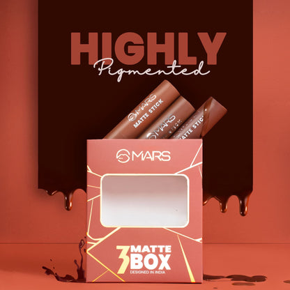 MARS Cosmetics Matte Lipsticks Box - 02 Peaches and Nudes