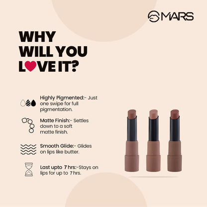 MARS Cosmetics Matte Lipsticks Box - 04 Browns
