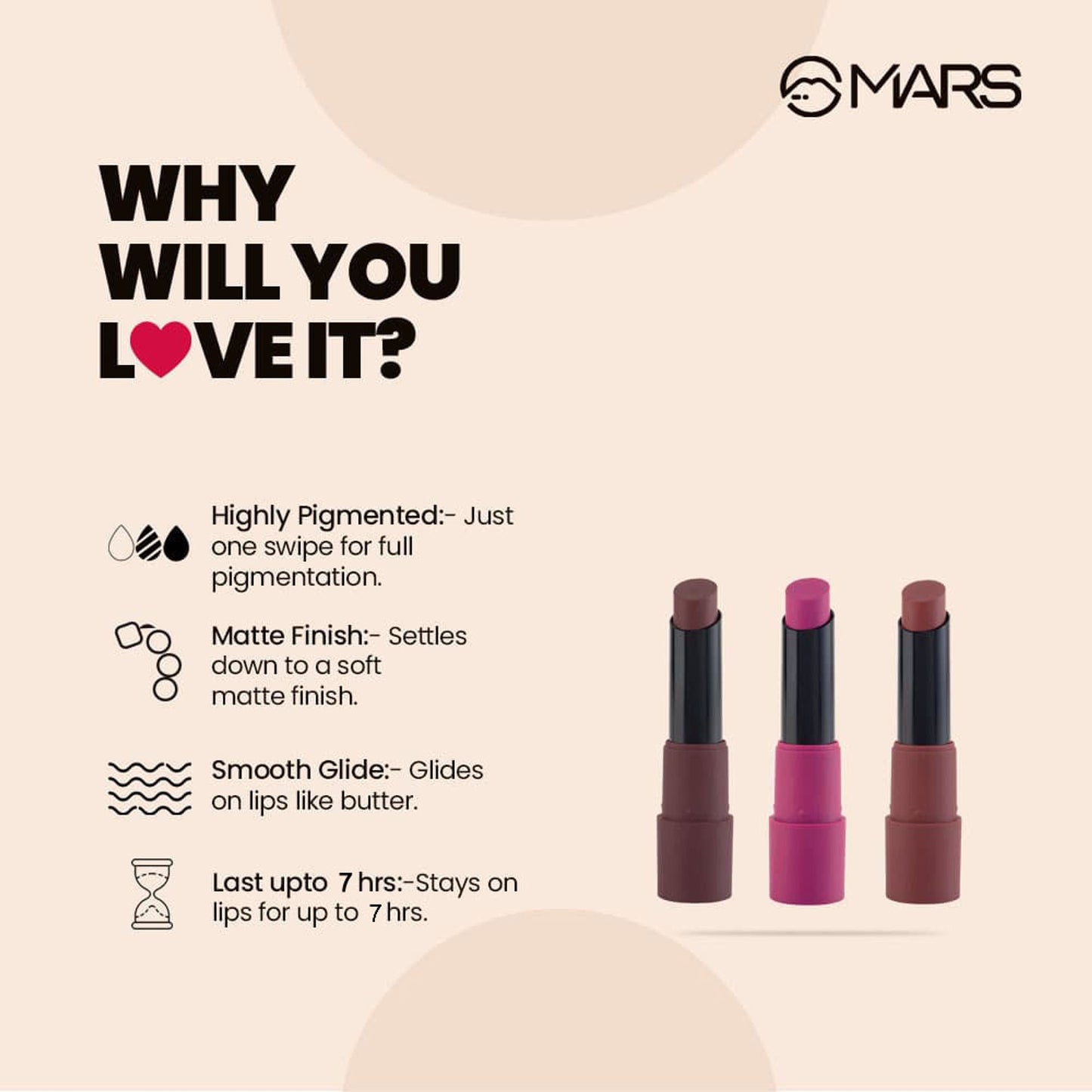 MARS Cosmetics Matte Lipsticks Box - All Rounder