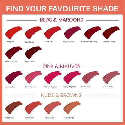 Matt Look Mega Last No Transfer Matte Lipstick - Maroon Crush
