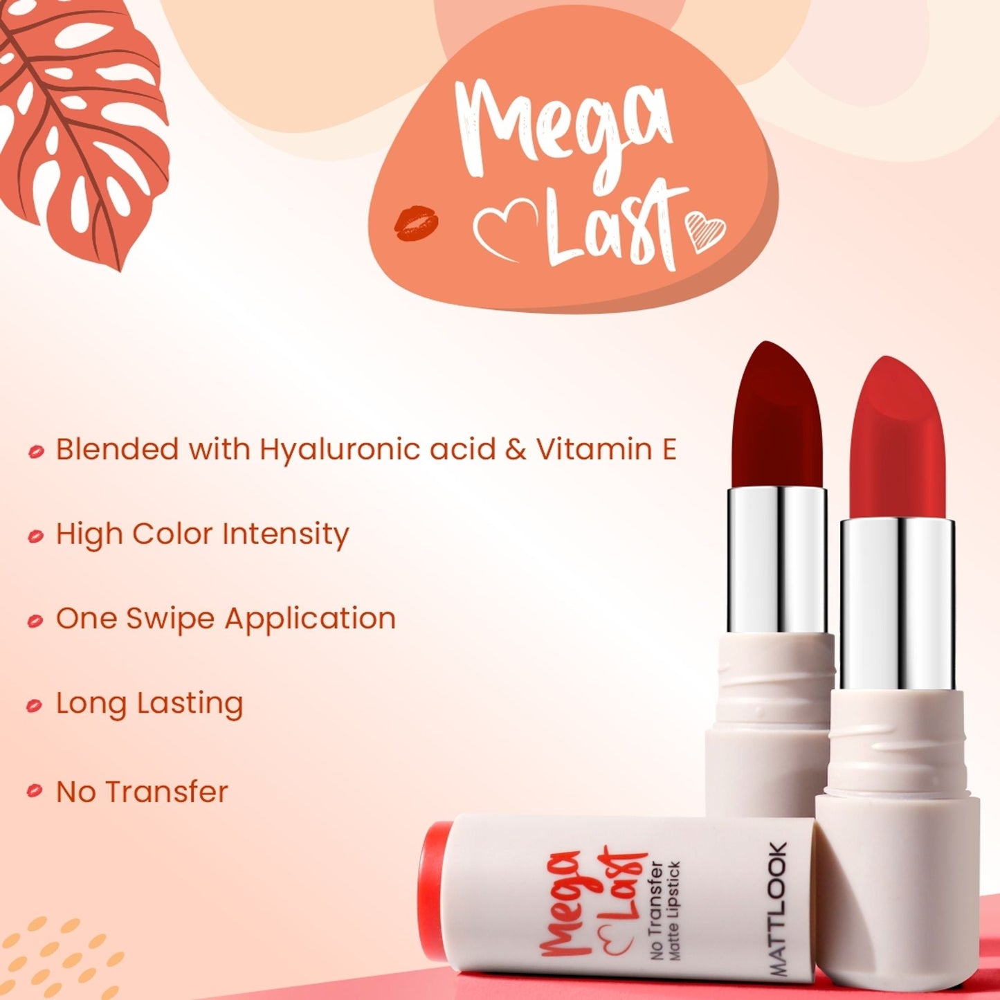 Matt Look Mega Last No Transfer Matte Lipstick - Maroon Crush