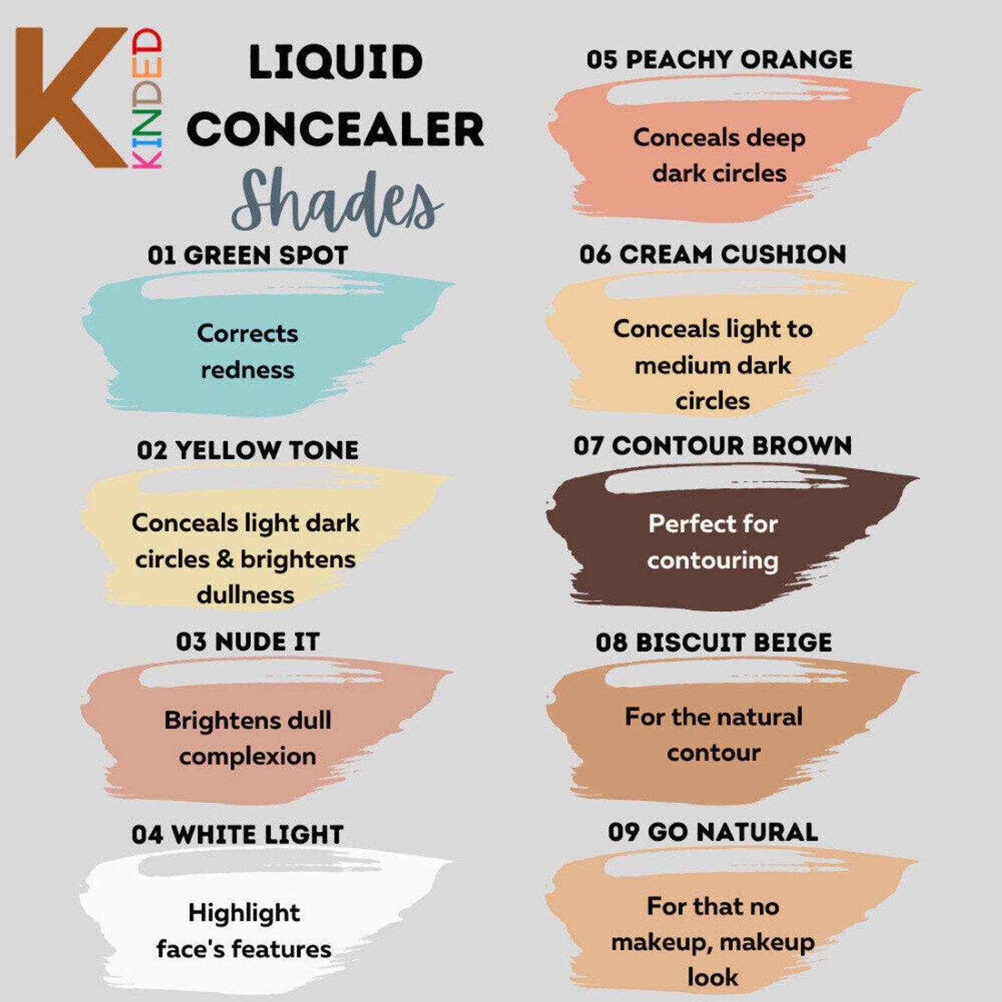 KINDED Liquid Concealer - Yellow Tone