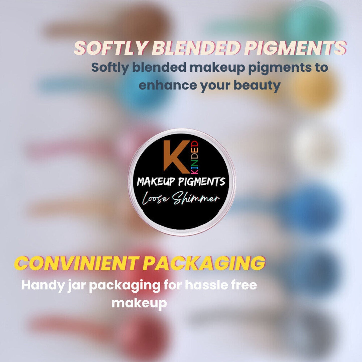 KINDED Loose Shimmer Makeup Foil Pigments Powder - Rose Gold