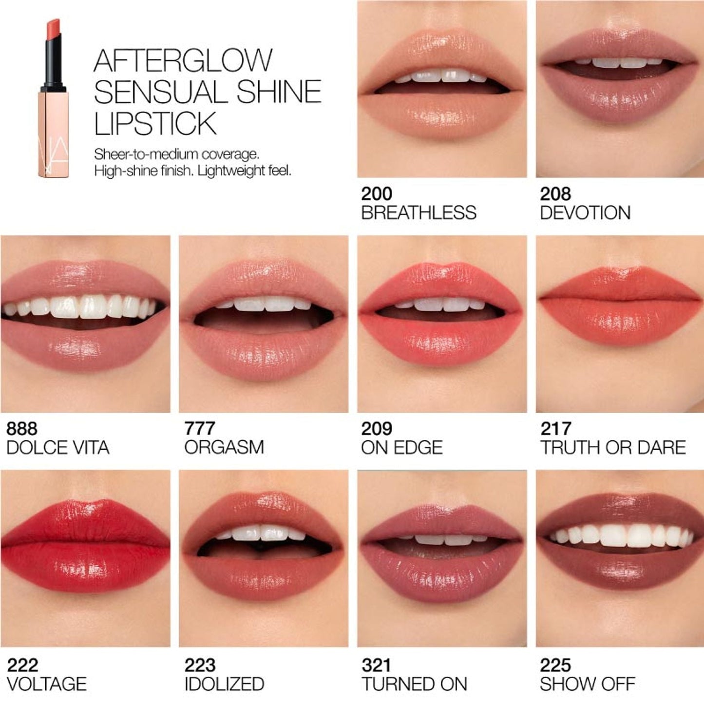 NARS Afterglow Sensual Shine Lipstick - On Edge