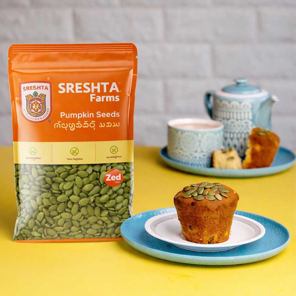Sreshta Farms Raw Pumpkin Seeds Natural High-Protein Seeds