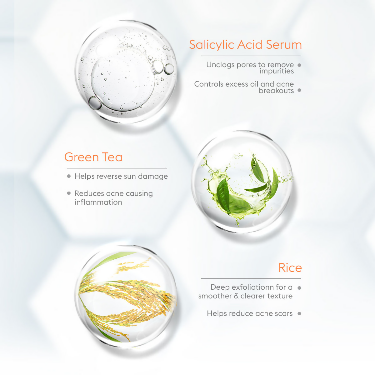 VLCC Oil Defense Scrub With Salicylic Acid Serum Green Tea & Rice