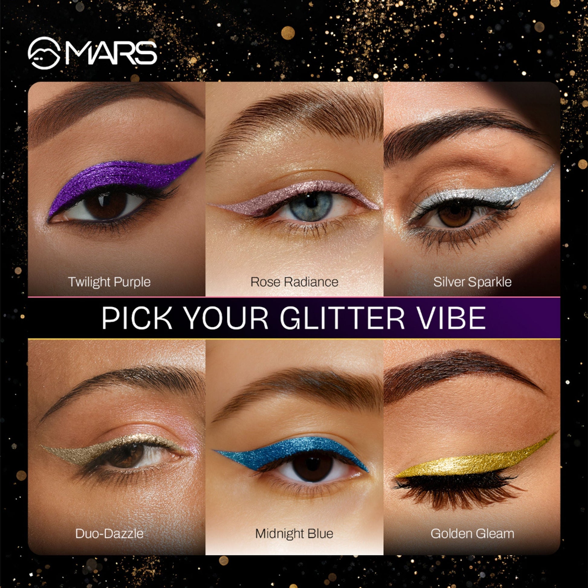 MARS Cosmetics Twinkle Wink Glitter Eyeliner - Midnight-Blue