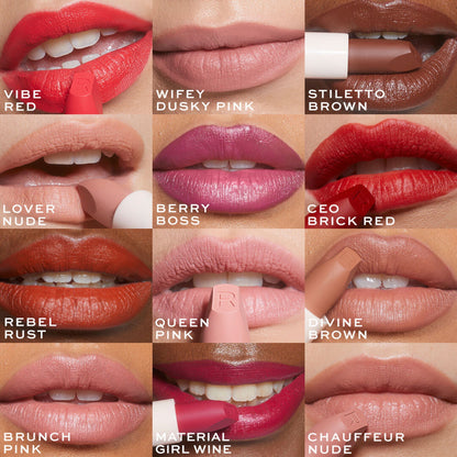 Makeup Revolution Lip Allure Soft Satin Lipstick - Material Girl Wine