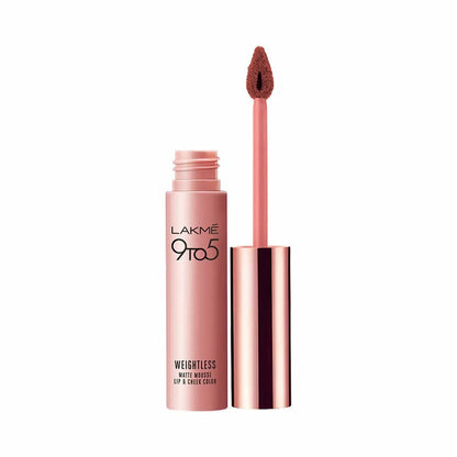 Lakme 9 To 5 Weightless Mousse Lip & Cheek Color - Pink Plush