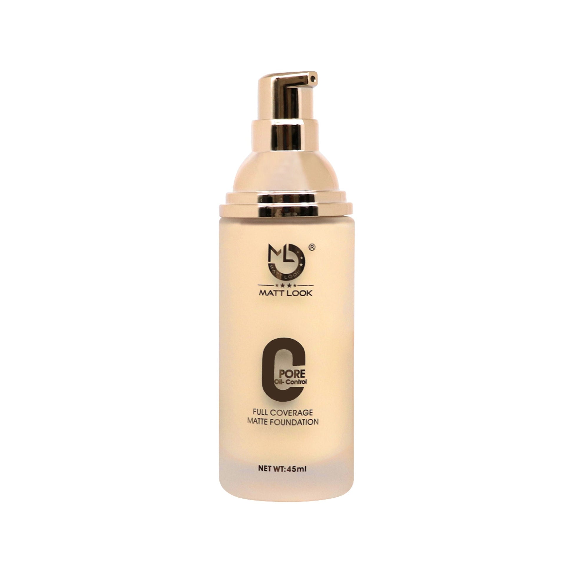 Matt Look Zero Pore Oil Control Full Coverage Matte Foundation - Pure Beige
