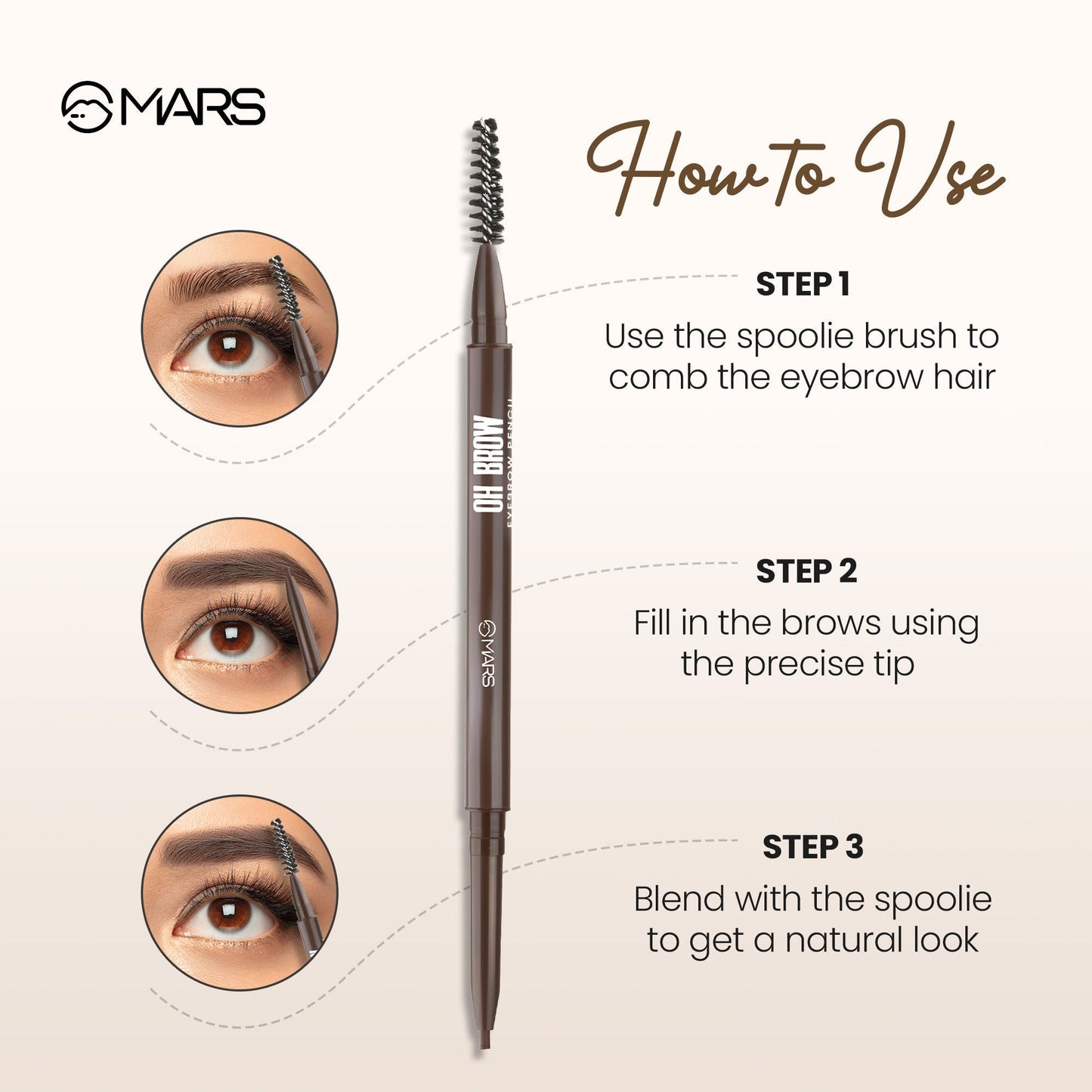 MARS Cosmetics Oh Brow Eyebrow Pencil - Black