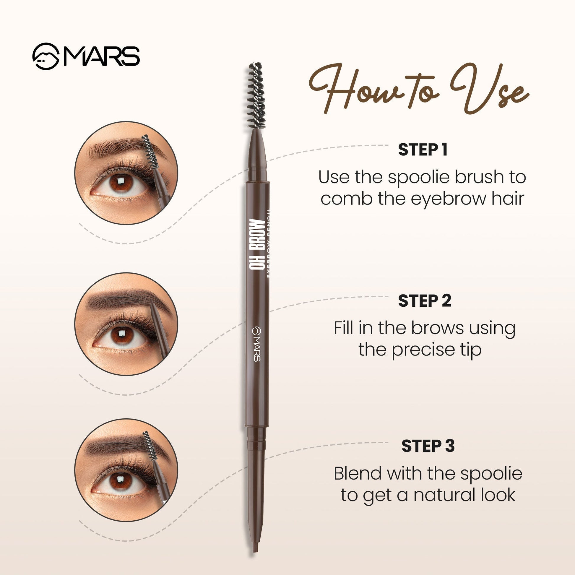 MARS Cosmetics Oh Brow Eyebrow Pencil - Black