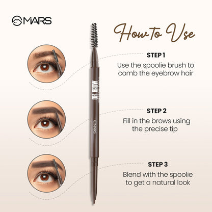 MARS Cosmetics Oh Brow Eyebrow Pencil - Black