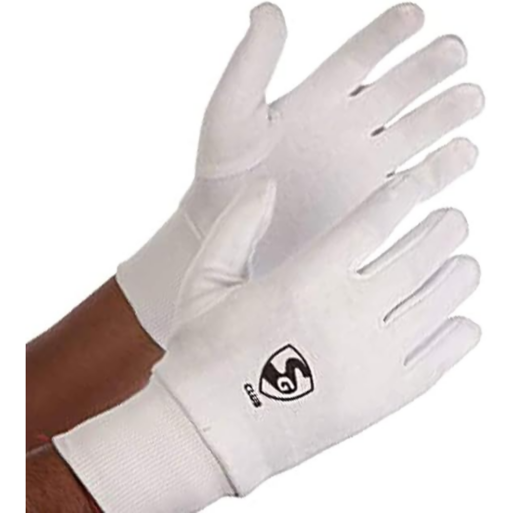 SG Cotton Cricket Inner Gloves Club Adult, White