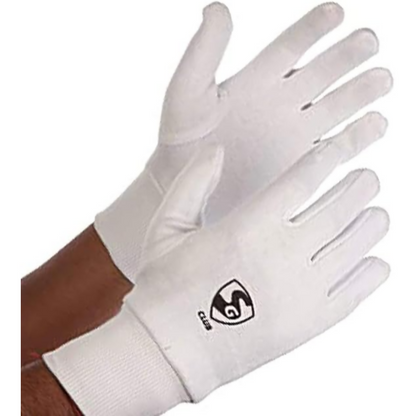 SG Cotton Cricket Inner Gloves Club Adult, White