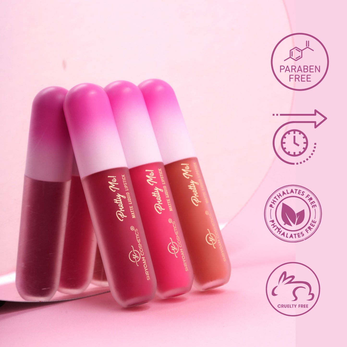 Shryoan Pretty Me! Liquid Matte Lipsticks & Lip Gloss - Nude