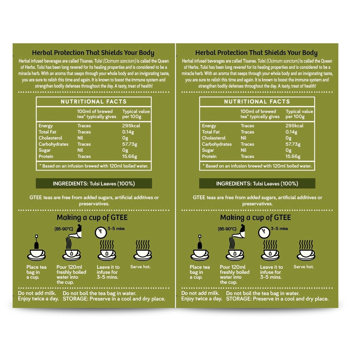 Gtee Tulsi Tea Bags