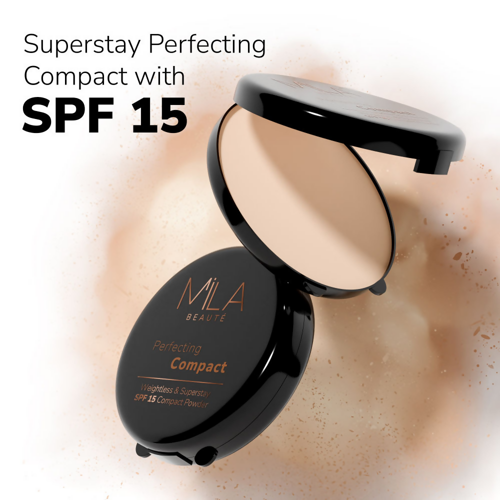 Mila Beaute Superstay Natural Matte Finish Perfecting Compact Powder with SPF 15 - Classic Ivory