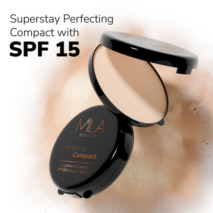 Mila Beaute Superstay Natural Matte Finish Perfecting Compact Powder with SPF 15 - Classic Ivory