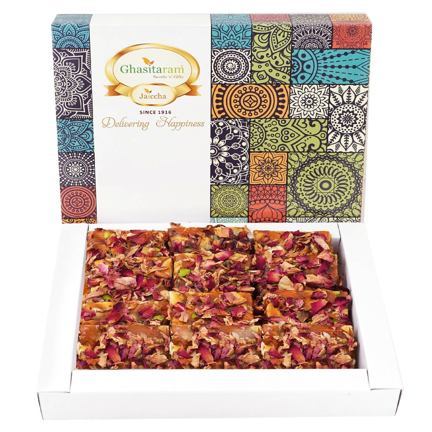 Ghasitaram Sankranti /Lohri Sweets-Rose Dryfruit Chikki