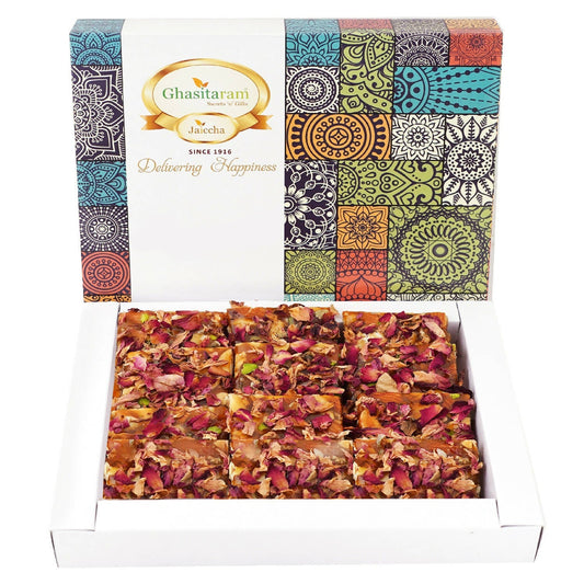 Ghasitaram Sankranti /Lohri Sweets-Rose Dryfruit Chikki