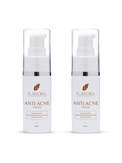 Flawora Anti Acne Serum to reduce Blackheads Open Pores, Excess Oil & Bumpy Texture