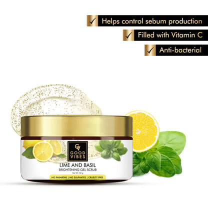 Good Vibes Brightening Gel Scrub - Lime & Basil