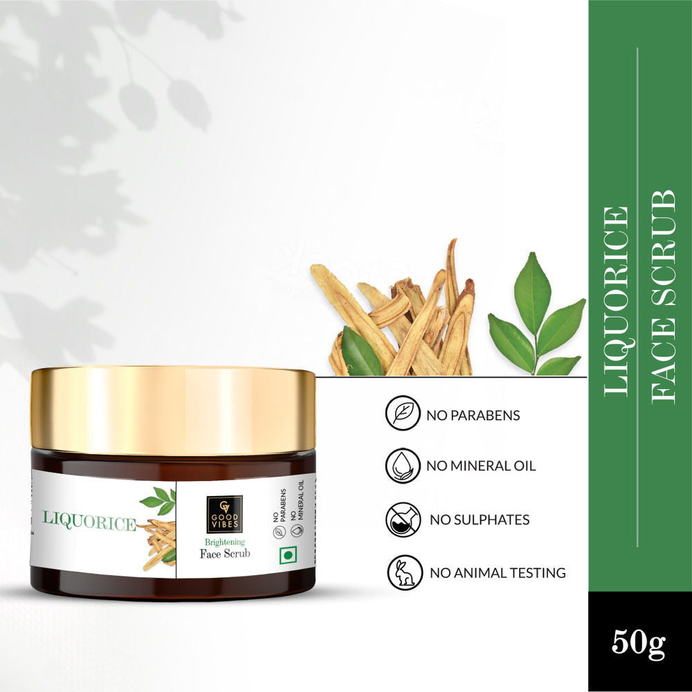 Good Vibes Liquorice Brightening Face Scrub