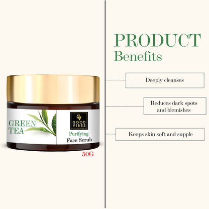 Good Vibes Green Tea Purifying Face Scrub