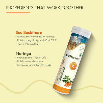 Wellwith Seabuckthorn + Moringa Effervescent Tablets