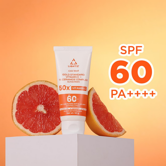 Light Up Gold Rush Gold Standard Vitamin C + 1% Ceramide Complex Sunscreen
