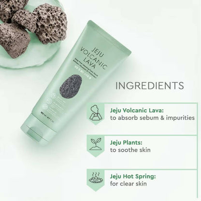 The Face Shop Jeju Volcanic Lava Scrub Foam - Korean Skincare