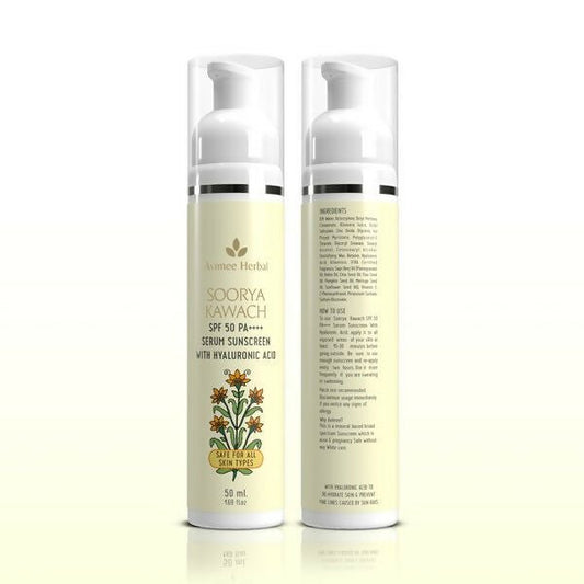 Avimee Herbal Soorya Kawach SPF 50 PA++++ Hyaluronic Acid Serum Sunscreen