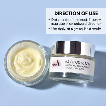 Auli As Good As New Anti Ageing Anti Wrinkle Skin Glowing Nourishing Night Cream
