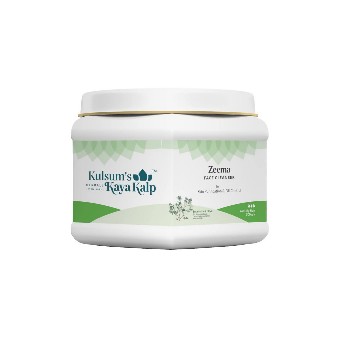 Kulsum's Kaya Kalp Zeema Face Cleanser For Skin Purification & Oil Control With Eucalyptus & Clove