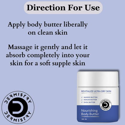 Dermistry Sensitive & Dry Skin Body Butter Lotion & Safe Calming Face Wash