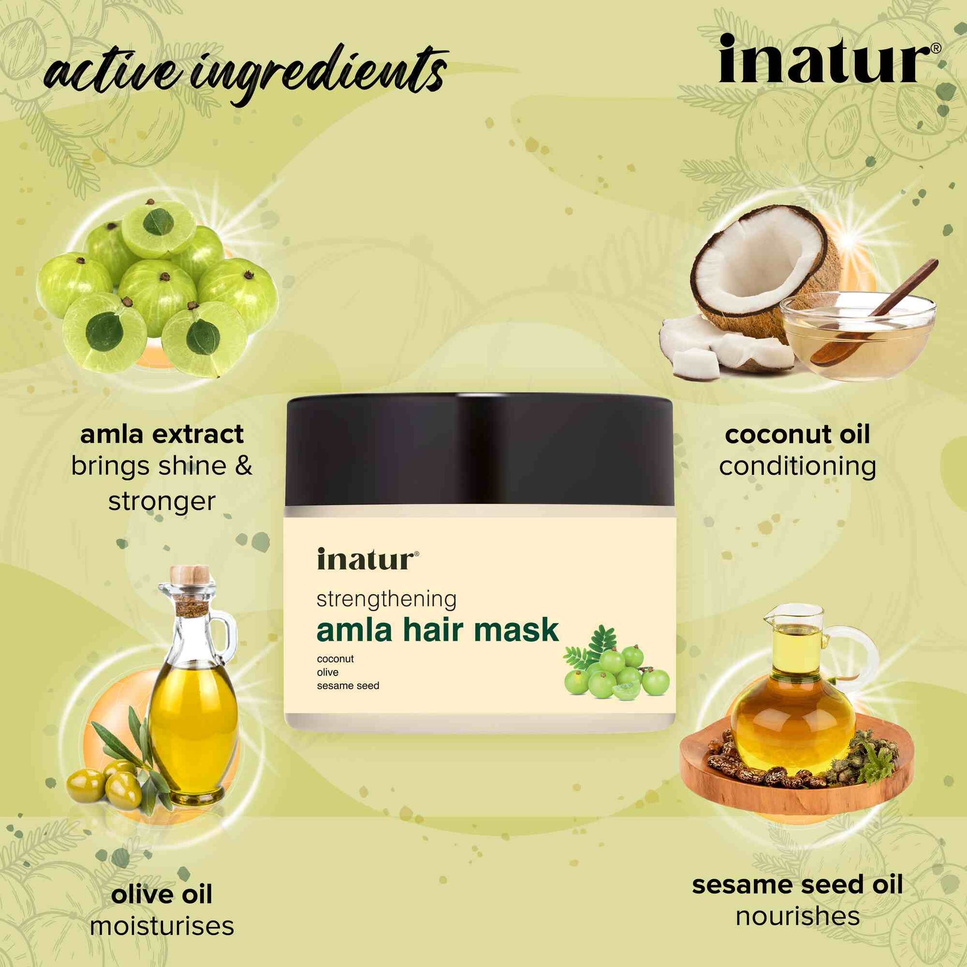 Inatur Amla Hair Mask Hot Oil Treatment