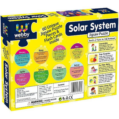 Webby Amazing Outer Space Solar System 60 Pieces Jigsaw Floor Puzzle