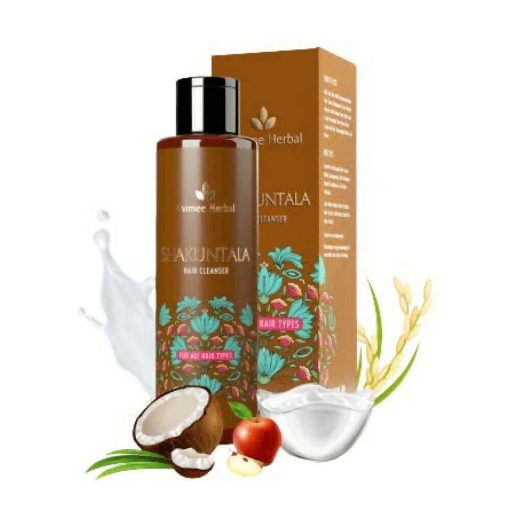 Avimee Herbal Shakuntala Hair Cleanser/Shampoo For Silky & Shiny Hair With Aloe Vera, Apple Cider Vinegar, Rice Protein & Keratin Protein