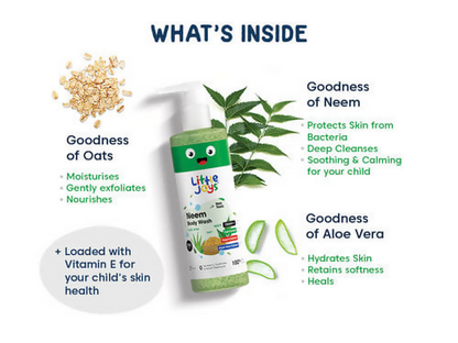 Little Joys Natural Organic & Anti-bacterial Neem Bodywash & NutriMix Nutrition Powder