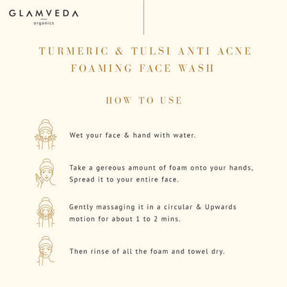 Glamveda Turmeric & Tulsi Detox Anti Acne Face Wash