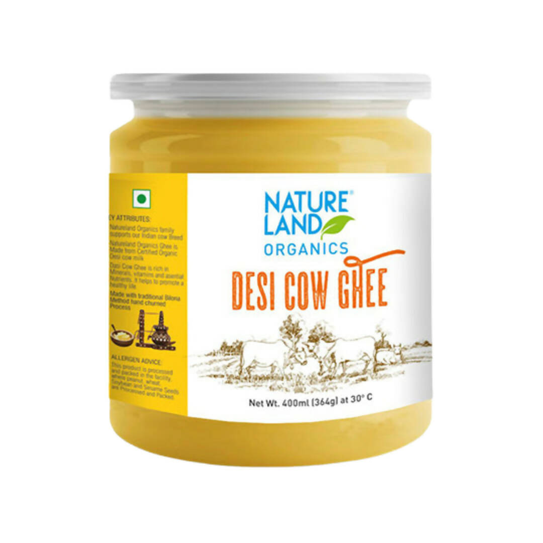 Natureland Organics Premium Cow Desi Ghee | Cultured Pure Desi Ghee | Healthy & Organic Cow Ghee