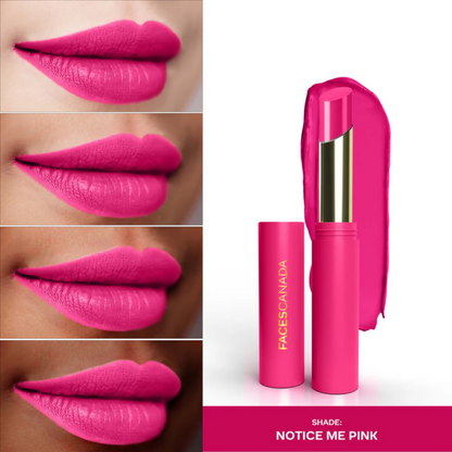 Faces Canada 3 in 1 LongStay Matte Lipstick - Notice Me Pink 06