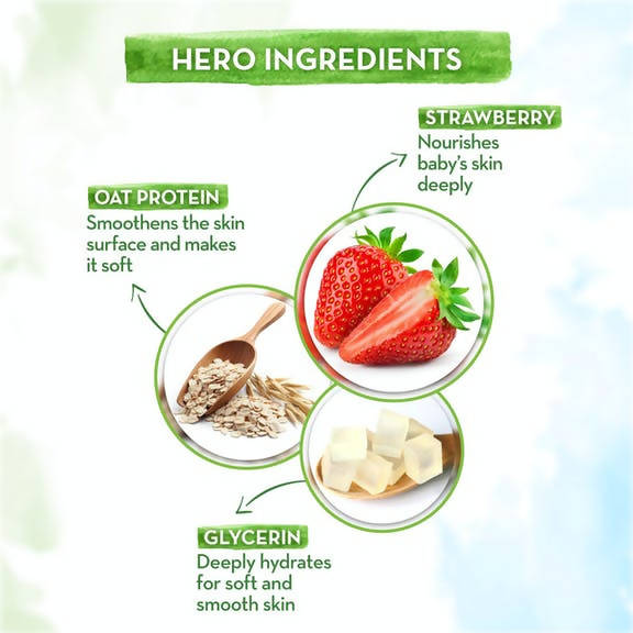 Mamaearth Super Strawberry Body Wash for Kids with Strawberry & Oat Protein - Limited Time Offer
