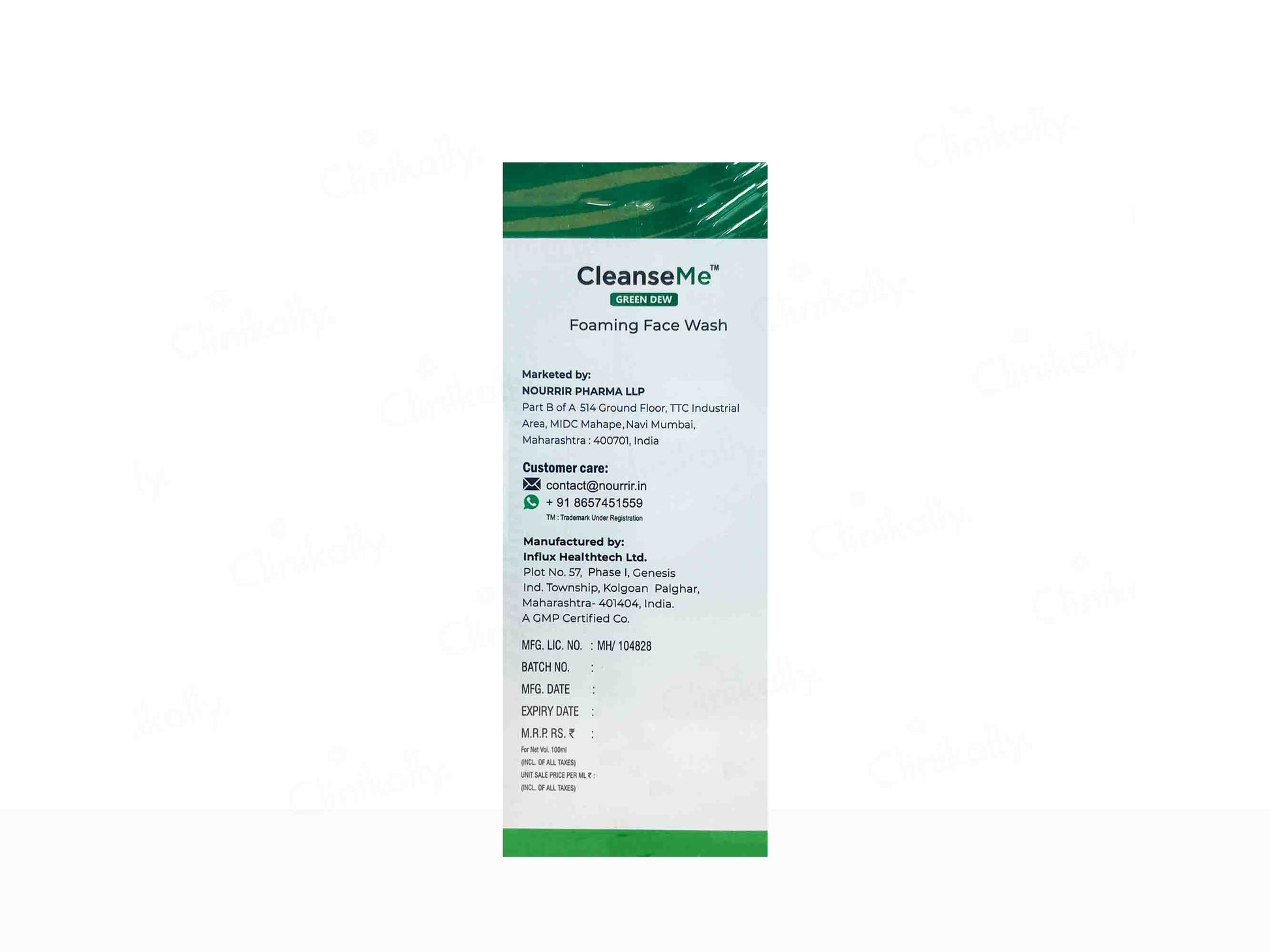CleanseMe Green Dew Foaming Facewash