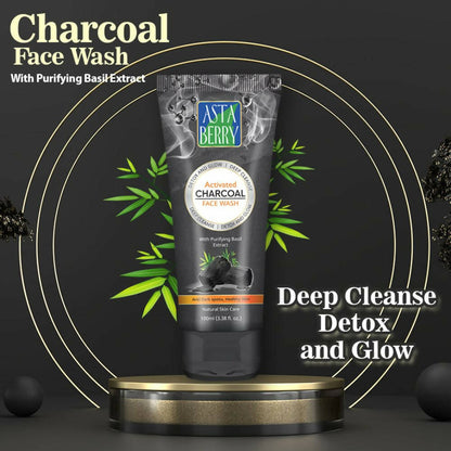 Astaberry Charcoal Face Wash- Detox & Glow