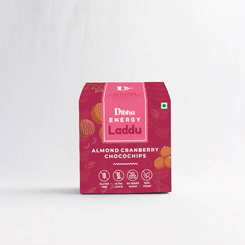 Dibha Almond Cranberry Choco Chips Laddu (Gluten-Free, Vegan, No Added Sugar)